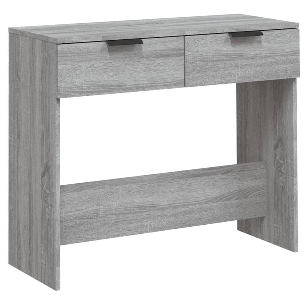 Vidaxl Konzolový stolík sivý dub sonoma 90x36x75 cm spracované drevo